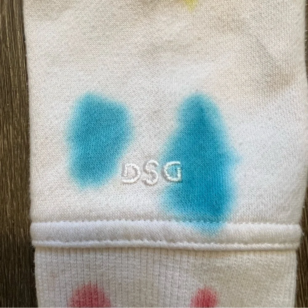 Kids DSG Tye Die Hoodie Blue/Red Size XS